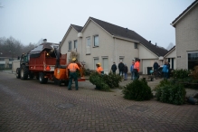 Kerstbomen versnipperen