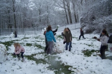 Sneeuwpret in Biddinghuizen