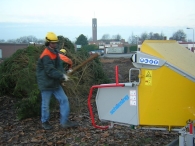 Kerstbomen versnipperen