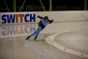 Kees Frederiks aan de start bij het NK schaatsen