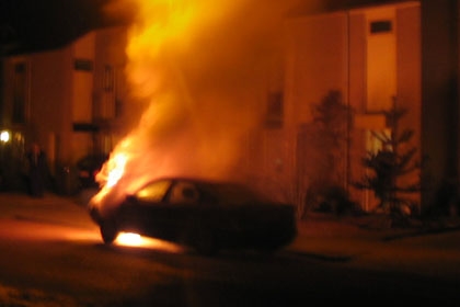 Autobrand op Parksingel