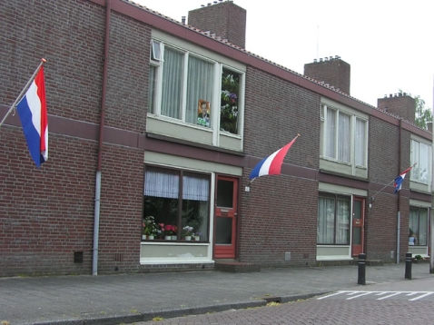 De vlag uit voor Ria