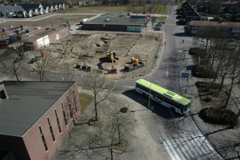 Bestratingswerkzaamheden winkelcentrum