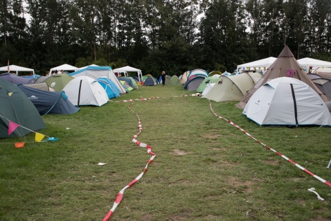 Lowlandsdirecteur over camping F1: 