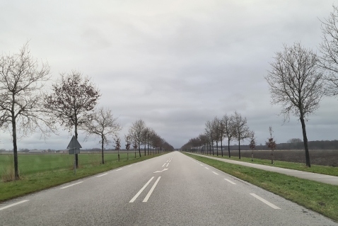 Wegafsluiting Oldebroekerweg tussen Biddinghuizen en Elburg