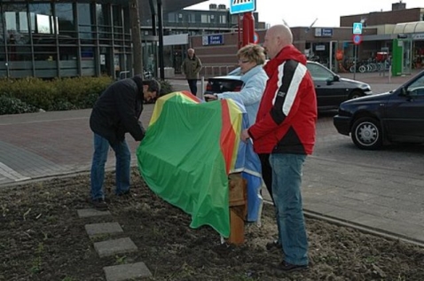 Welkomstbord met ijsvogeltje