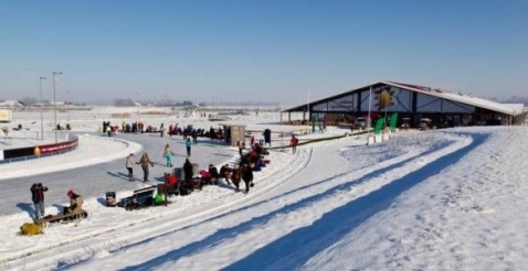 Eerste schaatstoertocht van het seizoen bij Flevonice