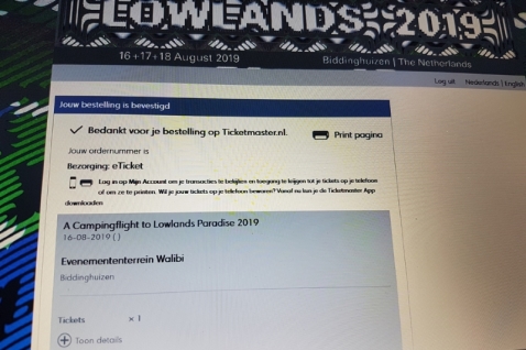 Voorverkoop Lowlands gestart