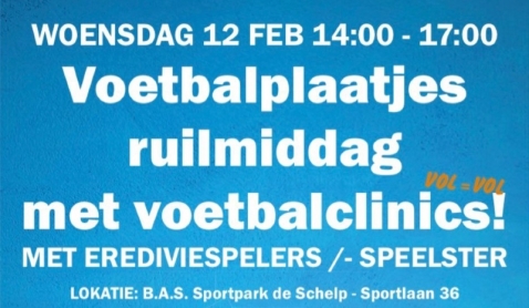 Voetbalplaatjes ruilmiddag en voetbalclinic