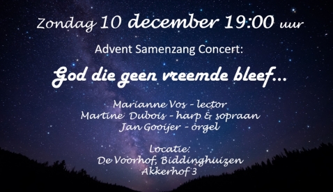 Samenzang en muziek vullen De Voorhof tijdens Adventsconcert